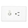 TOMACORRIENTE 15A + TV COAXIAL BLANCO - EL080065