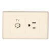 TOMACORRIENTE 15A + TV COAXIAL MARFIL - EL080067