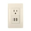 TOMACORRIENTE 15A + 2 USB 2.1A MARFIL - EL080068
