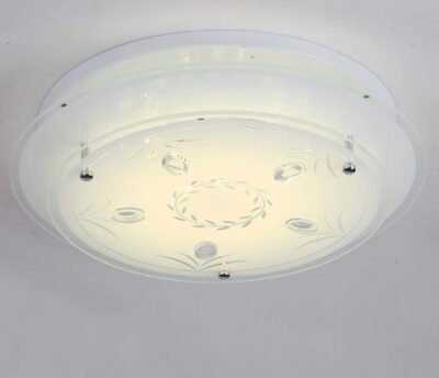 PLAFON LED (K11040+I6310) REDONDO DIAM 31.5CM 15W  3TON 100-260V FLORES DE CRISTAL -K20379