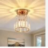 LAMPARA DECORATIVA COLOR MATT GOLD MEDIDA 12X16X1M MATERIAL METAL + CRISTAL E27 -3545