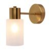 LAMPARA DECORATIVA COLOR MATT GOLD MEDIDA 12X18CM MATERIAL METAL + CRISTAL E29 -3350