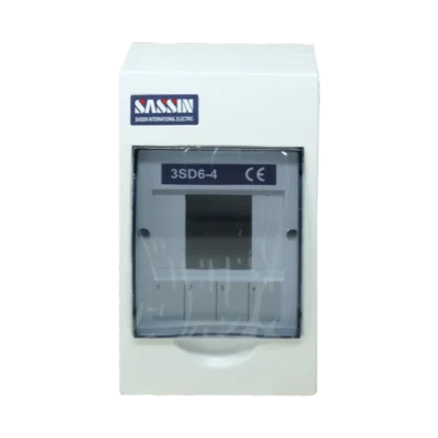 CAJA DISPOSOTIVO RIEL SOBREPUESTO PLASTICO 2 ESPACIOS IP40 EBASEE, CON TAPA -EBS4DS